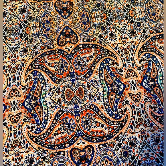 Artisan.NY Maxi skirt with bohemian print in oranger & blue size small - Picture 3 of 7